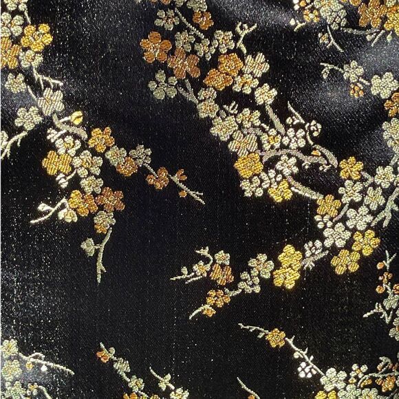 Robert Louis Black Gold Button Down Blouse Size M - Picture 8 of 10